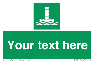 Custom sign safe condition Evacuation chute 